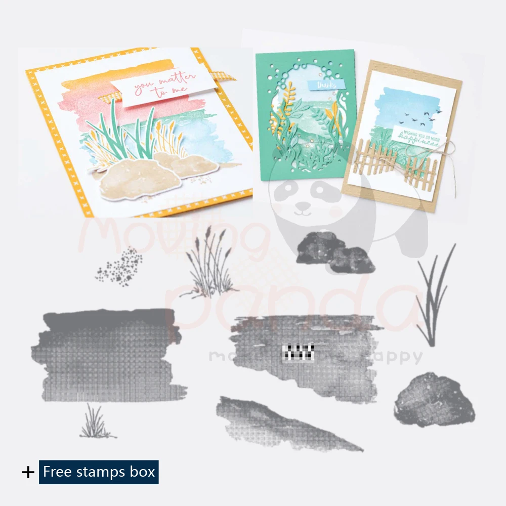 MP461 OCEANFRONT Metal Cutting Dies and Stamps Clear Photopolymer Scrapbooking Album DIY Paper Card Craft Embossing Die | Дом и сад