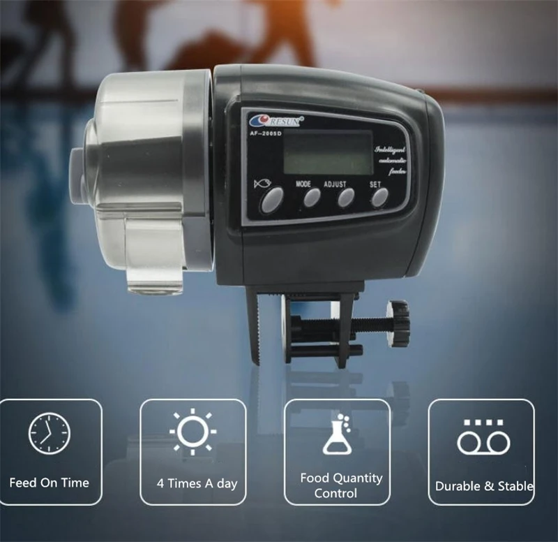 Кормушка для аквариума автоматическая 65 мл с таймером и ЖК дисплеем|Кормушки| |