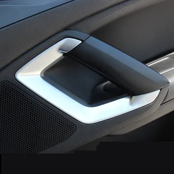 

Carbon Fibre Silver Door Armrest Handle Decorated Cover For Peugeot 308 408 AA644