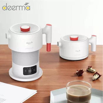 

Deerma Electric Kettle Portable Travel Insulation Pot 0.6L Smart Touch Control Folding Water Bottle From Xiaomi