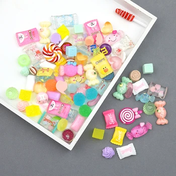 

20/30/50Pcs Color Resin Candys Figurines DIY Craft Supplies Artesanato Materials Hair Decor Accessories Phone Shell Appliques