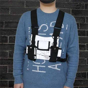 

Outdoor Hunting Chest Bag Highly Visible Reflective Radio Harness Chest Rig Front Pack for Walkie Talkie