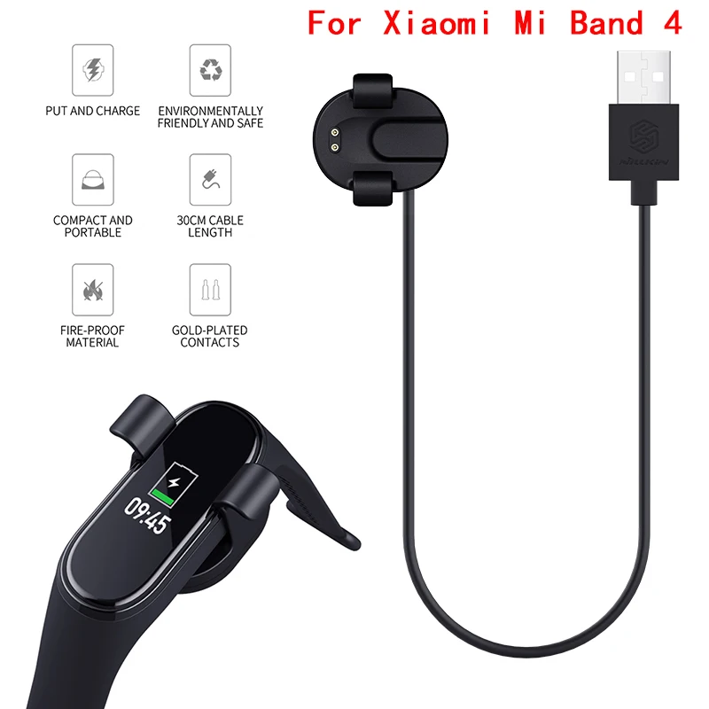 Зарядный USB кабель для Xiaomi Mi Band 4 30 см|Зарядные устройства| |