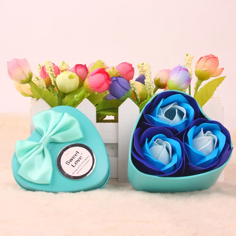 

15Pcs beautiful Heart Scented Bath Body Petal Rose Flower Soap Wedding Decoration Best Gift