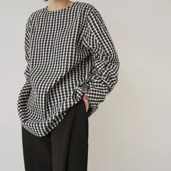 

SuperAen 2020 Spring and Autumn New Plaid Shirts Women Long-Sleeve Wild Blouses and Tops Female Korean Style Women Clothing