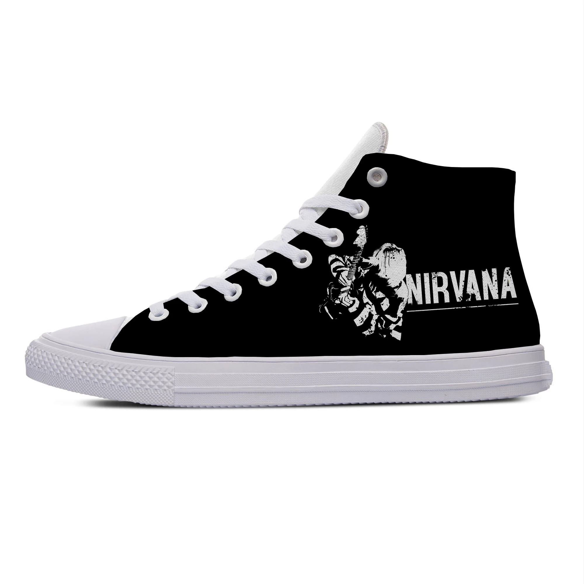 Nirvana5 Рок-Группа Nirvana популярная Повседневная парусиновая обувь Потрясающие классические дышащие легкие кроссовки с 3D принтом для мужчин и женщин - Цвет: Nirvana5