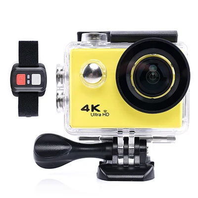 Цвет: желтый Andoer F71R Экшн-камера цифровая 4K WiFi 1080P HD Экшн-камера, спортивные DV 30M Подводный Водонепроницаемый шлем камера - Цвет: Цвет: желтый