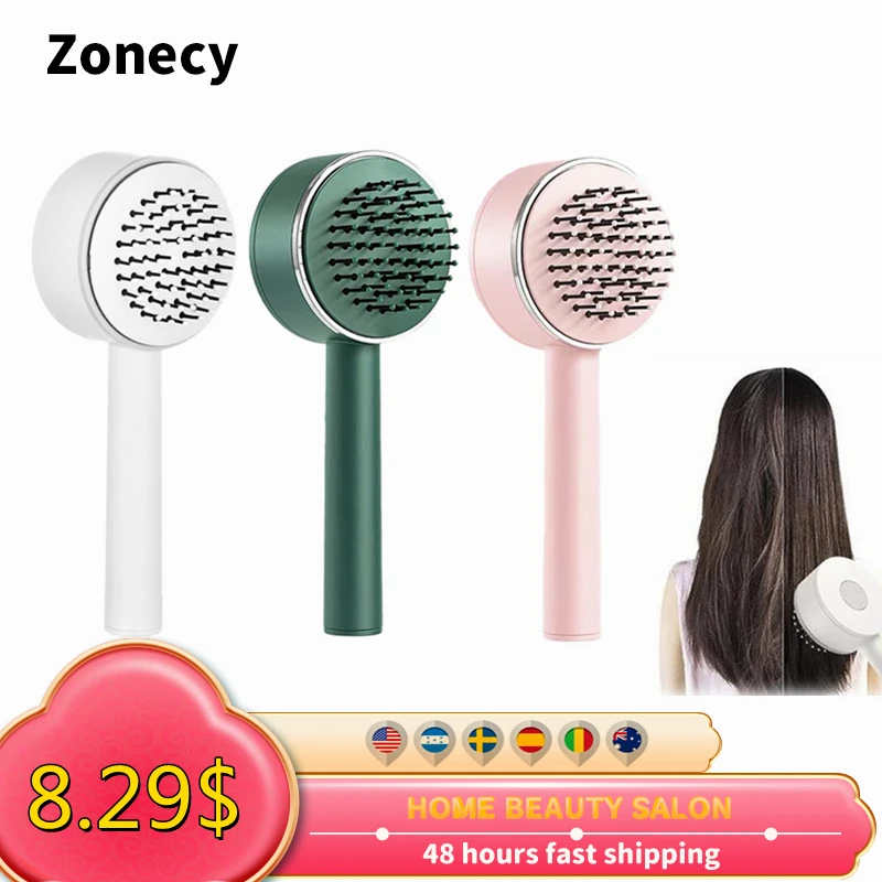3D Air Cushion Massage Brush Hair Fluffy Straightener Airbag Comb Conditioning Improving Cleaning Hair Texture Anti Static Push futuknight multi functional double head slit brush car air conditioning outlet keyboard blinds cleaning dust scurbber fut051