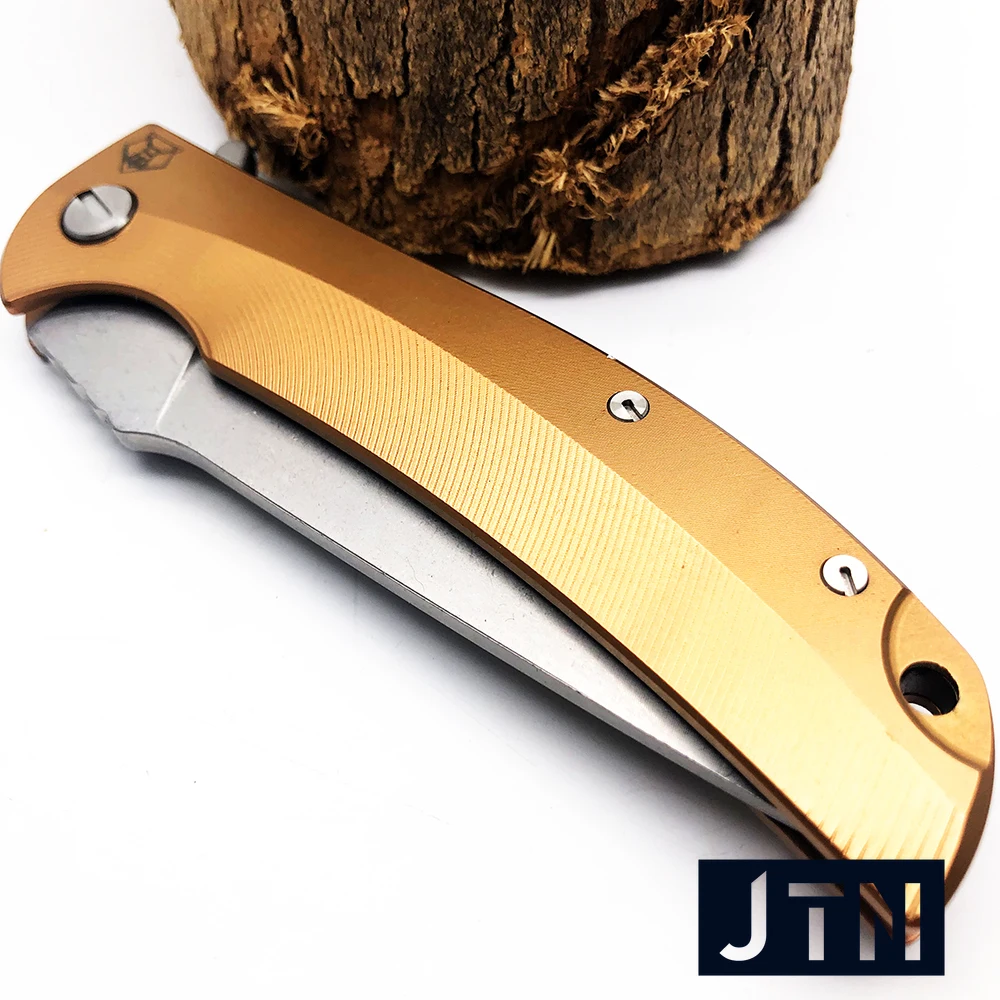 Складной нож JTN Bear с подшипником D2 лезвие стальная ручка для выживания на