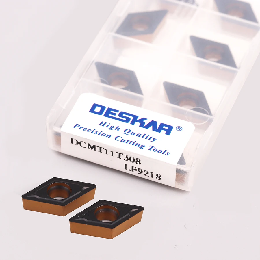 

10pcs DCMT11T304 DCMT11T308 LF9218 Internal finishing turning tool CNC Lathe Cemented carbide Inserts for processing steel parts