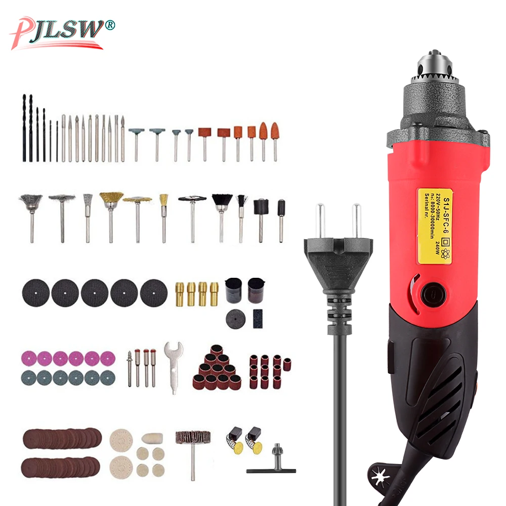

240W EU Mini Electric Drill 6 Position Variable Speed Dremel Rotary Tools Mini Die Grinder For Grind Ceramic Metal Power Tool