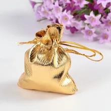 

500PCS Organza Bags Gold 9x7cm for christams fashion jewelry