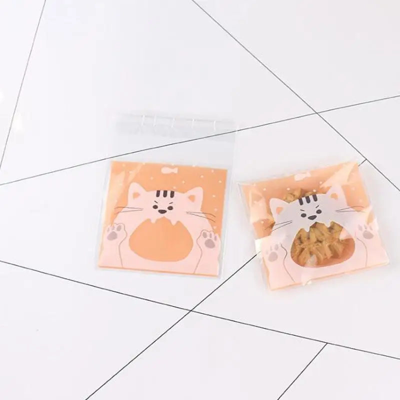 25 шт. hello kitty домашняя прозрачная сумка самоклеящиеся пакеты печенье конфеты хорошие сумки для дня рождения маленькие для подарка конфеты - Цвет: Фиолетовый