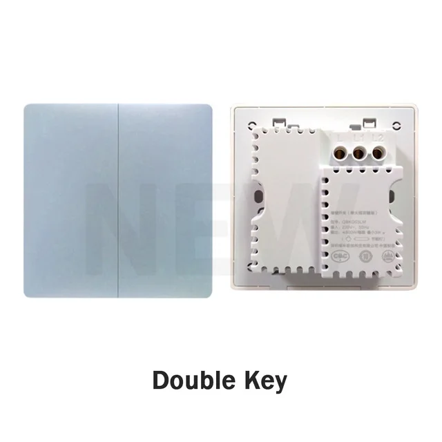 Single Fire Double MI Mijia Aqara Wall Switch Smart ZigBee Zero Line Fire Wire Light Remote Control Wireless Key Wall Switch Work With Mi Home APP - Цвет: Single Fire Double
