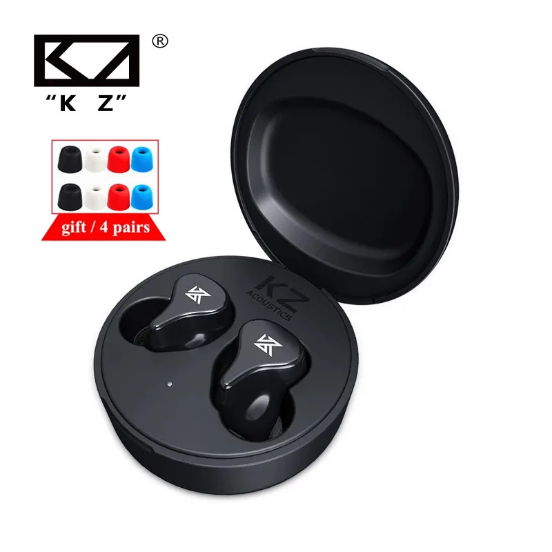 Kz z1 pro driver dinâmico tws bluetooth 5.2 verdadeiro sem fio no jogo fone de ouvido com cancelamento ruído fones fone de ouvido kz s2 s1 z3 sa08