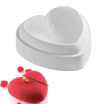 

Silicone Mold Mousse Cake White Ornaments for Kitchen Baking Mold Silicone Heart Goods for Home and Kitchen Baking Molds 3d