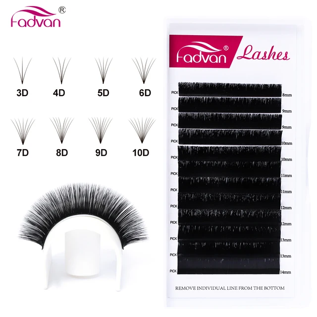 Fadvan Easy Fan Lashes Extension DIY 2d/3d/4d/10d Faux Mink Blooming Eye Lash Extensions 0.05/0.07/0.10 Makeup Lashes 1