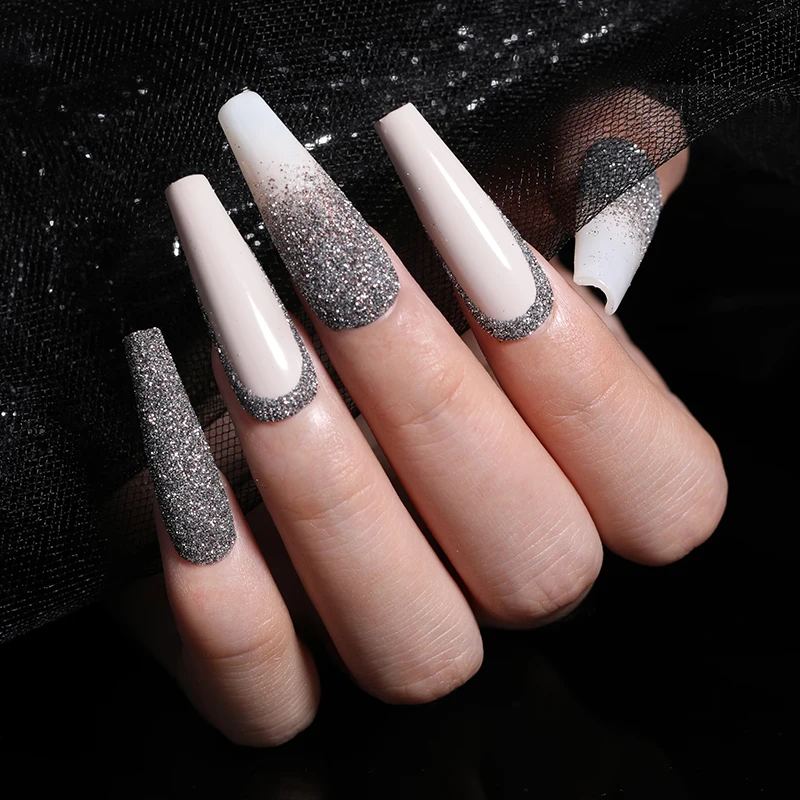 Gold Sliver Nail Crystals Reflective Powder Rainbow Glitter Shiny Pigment Iridescent Glass Micro Drill Nails Art Decoration