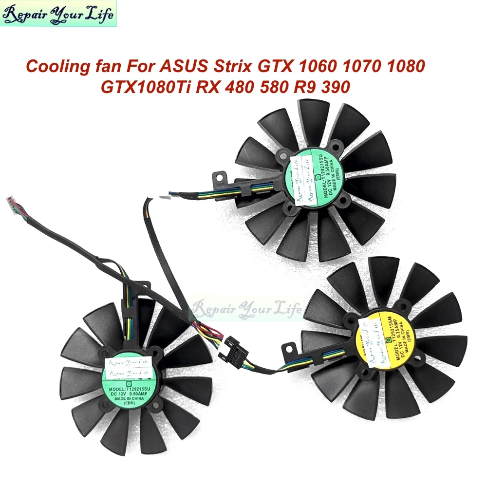 Ventole Di Raffreddamento Del Radiatore Originali Da 87Mm T129215Su Per Asus Strix Gtx 1060 1070 1080 Gtx1080Ti Rx 480 580 R9 390 Ventola Della Scheda