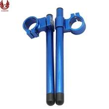 Универсальный 7/" 22 мм Riser CNC T6061 Алюминиевый синий руль мотоцикла с зажимами вилка рукоятки 31-54 мм