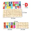 130PCS Early Education Color/Log Color Alphanumeric Wood Chip Educational Toys Learning English Alphabet DIY Wood Chip Kids Toys 6