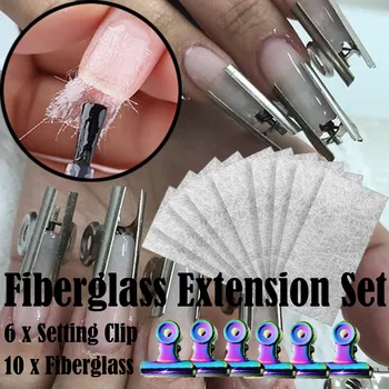 

Nail Care Fiberglass Silk Nails Wrap Stickers For Gel Extension Nail Art Tools 10 pieces of glass fiber nail extension paper