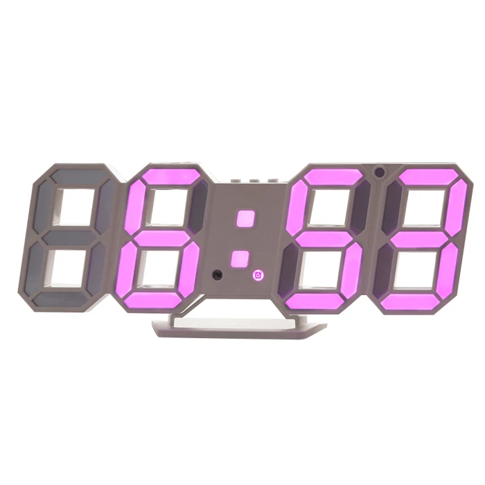 Цифровой 3D светодиодный Будильник Повтор 12/24 часов дисплей USB гостиная настенные часы FP8