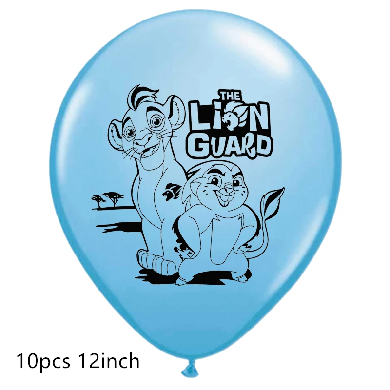 10pcs balloon Джунгли Король Лев одноразовые столовые приборы животные Король Лев тарелки салфетки для стаканчиков баннер игрушки Король Лев День рождения украшения - Цвет: 10pcs balloon