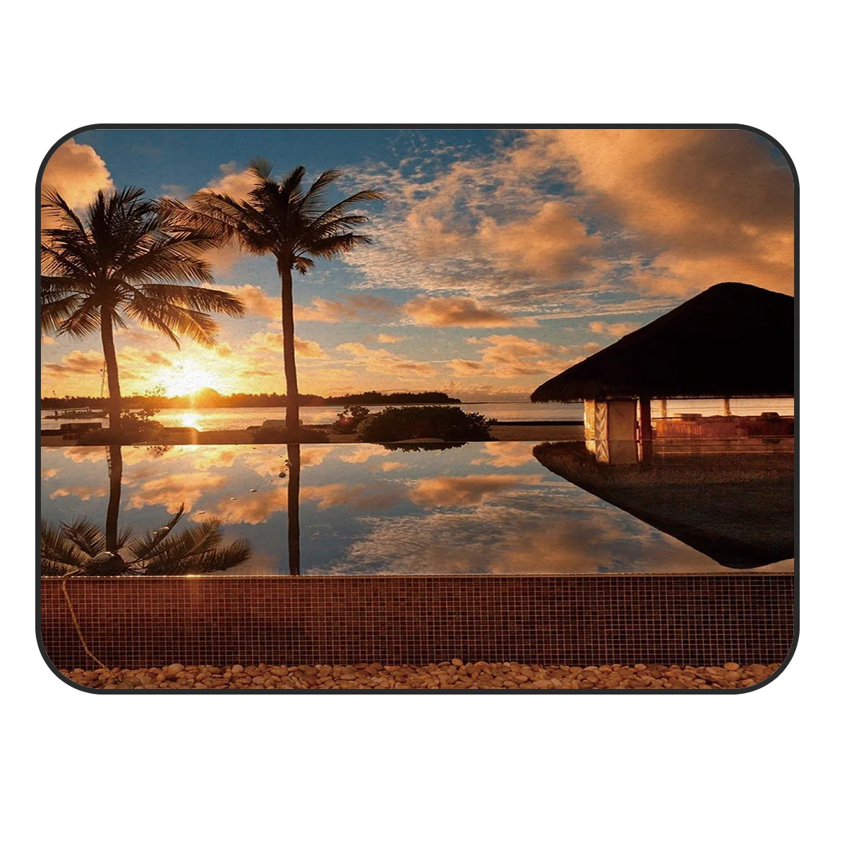 CHARMHOME мягкий ковер Противоскользящий коврик пляжный закат кокосовое дерево морской ковер для гостиной коврик для домашнего декора