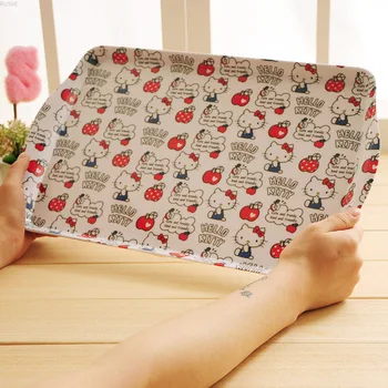 

Cute Kitty Cat Lovely Fruit Plate Thickening Cartoon Japanese Plates Plastic Cake Tray Helloo Kitty Snack Plates Pink Candy Dish