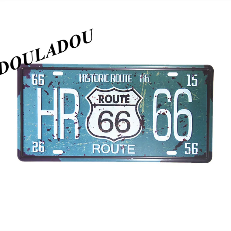 [Douladou] винтажная металлическая жестяная вывеска для паба, бара, ROUTE 66, газовая Ретро картина, настенная тарелка, украшение плаката 30x15 см - Цвет: 19