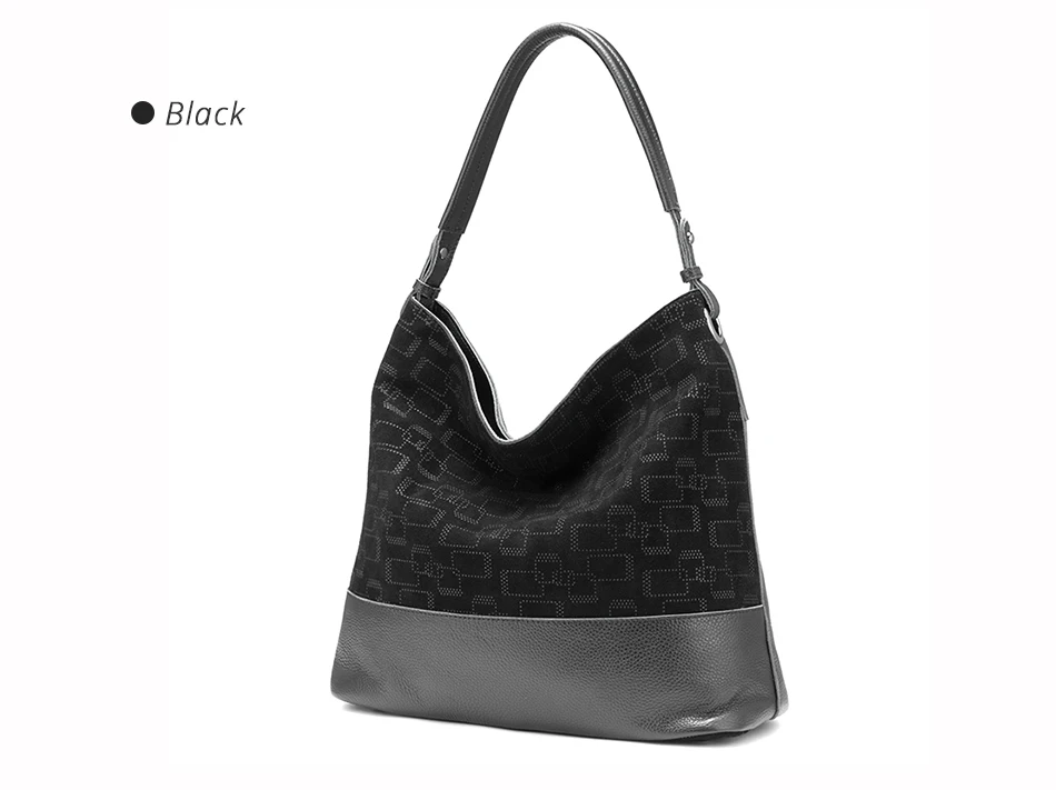 REALER женская сумка из натуральной кожи сумки для женщин Большая Сумка hobos Лоскутная сумка на плечо Женская мода