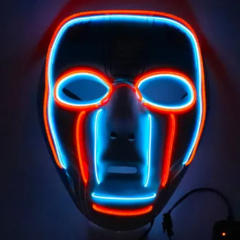 

Tianzhu Luminous Mask Transformers Play with Children's cosplay Rhubarb Mask Model Mask Collawing Halloween Mask Party