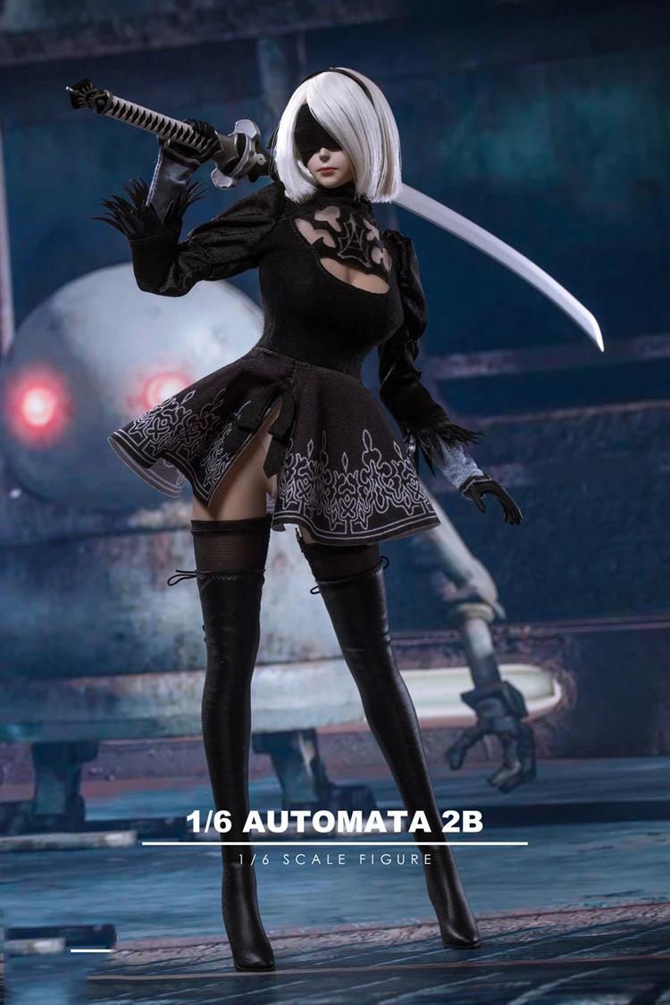 1/6 весы, комплект пикантной одежды TF01 1/6 NieR: Automata A2, комплект одежды для девочек с вырезами на голову и мечом, 12 '', женская фигура