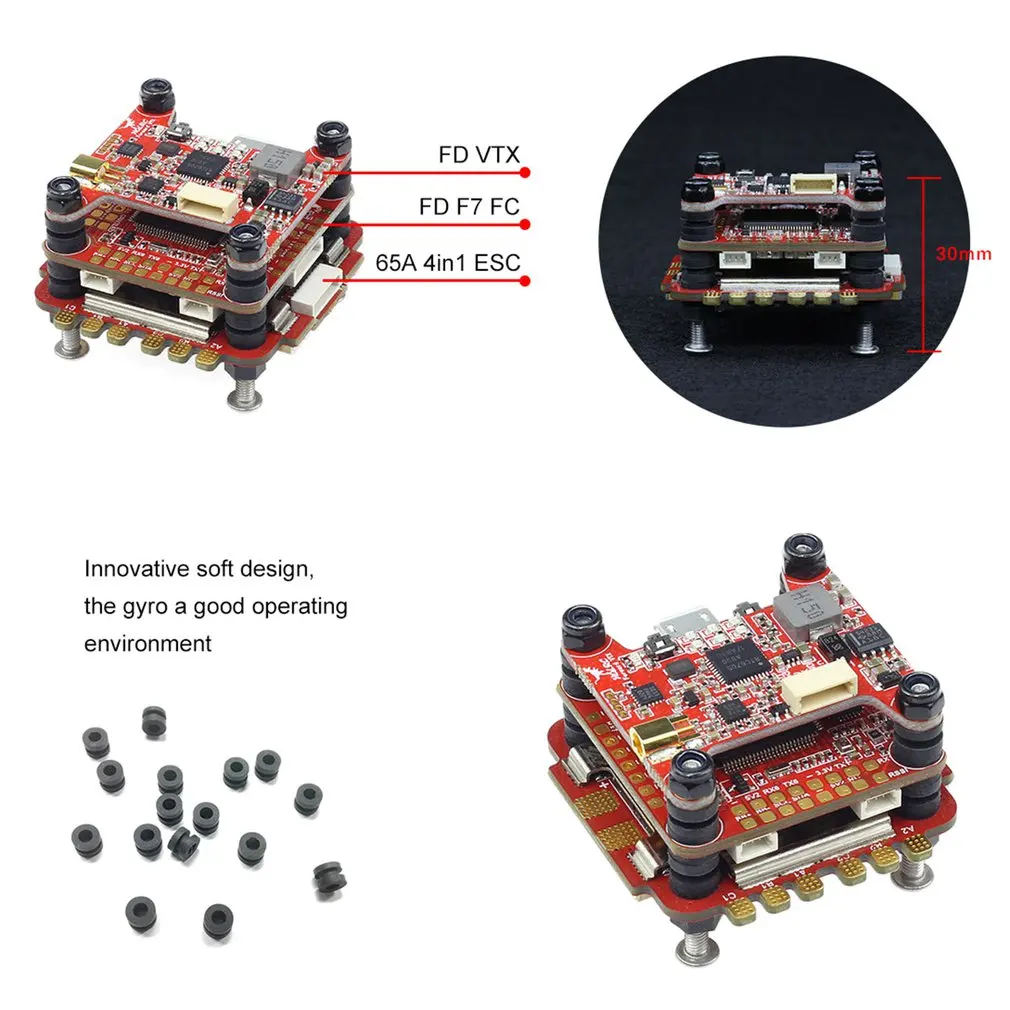 HGLRC вперед 65A 3-6S L431 BL32 4 в 1 ESC+ FD765-VTX F7 FC управление полетом для FPV гоночных дронов аксессуары