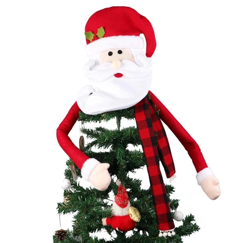 Christmas Tree Top Star Santa Claus, Christmas Tree Top Decoration, Hat Decoration, Santa Claus Clothes Scarf