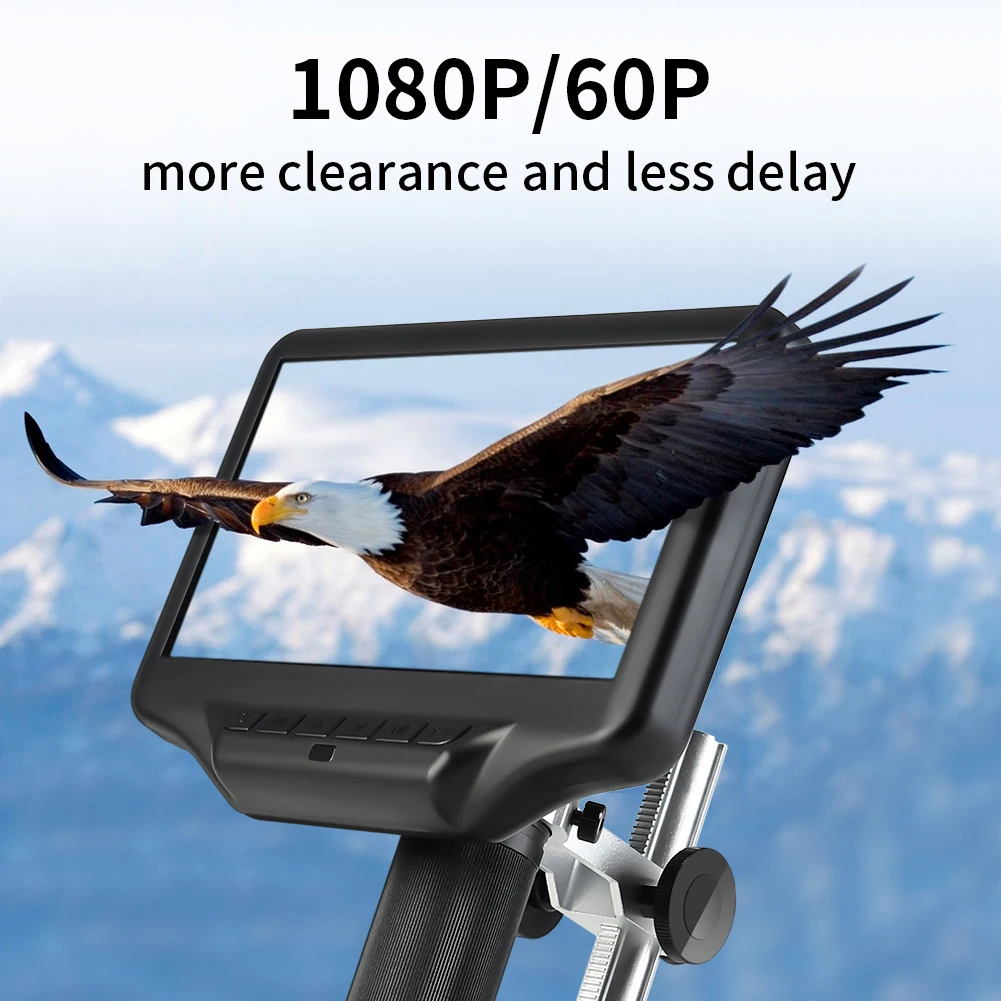 3D HDMI цифровой микроскоп с 4MP UHD 7 дюймов Регулируемый ЖК-экран для ремонта и пайки телефона