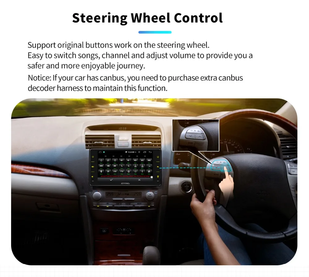 Best JOYING Car audio player 2GB RAM 32GB ROM Android 8.1 universal 6.2" car multimedia GPS receiver Mirror link DSP fast boot SWC HD 12