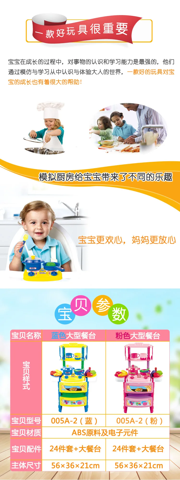 Children GIRL'S And BOY'S Play House Electric Water Toys Smart Kitchen Dining Table Set Sound And Light Educational DIY Model