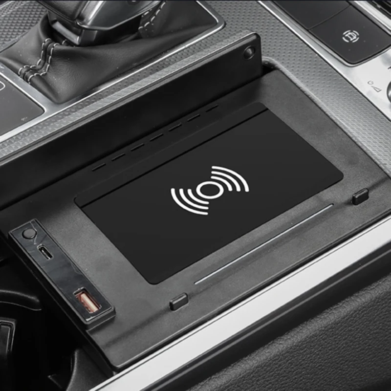 For Audi A6 C8 A7 2019 2020 car qi wireless charging phone charger charging plate wireless phone holder accessories for iPhone