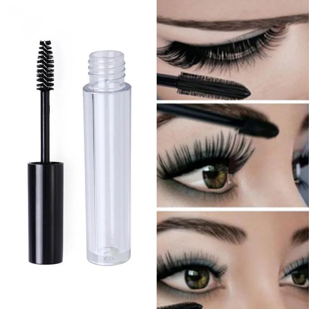 

10mL Beauty Portable Empty Mascara Tube Eyelash Vial Liquid Bottle Container Black Cap Refillable Bottles Makeup Accessories