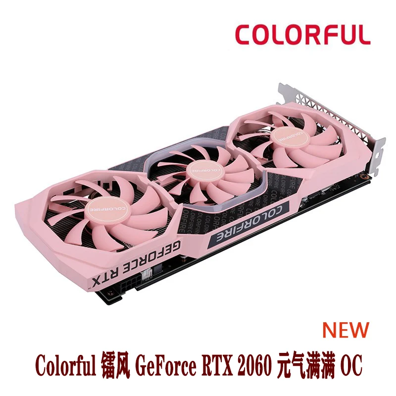 Colorful GeForce RTX 2060 OC 6G NEW 12nm 6G GDDR6 192bit Video Cards GPU Desktop CPU Motherboard latest gpu for pc