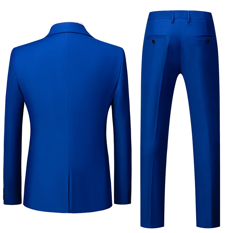 Men Suit Tuxedo 2 Piece Wedding Party Formal Coat and Pants Big Size