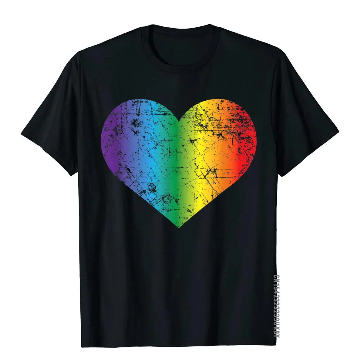 Rainbow Heart Shirt Funny Cute LGBTQ 