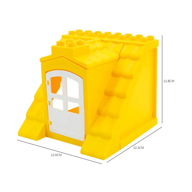 DIY Accessories Bricks Treehouse Base Plate Window House Sofa Furniture Large Particle Big Size Building Blocks Birthday Kid Toy LXF-House-14