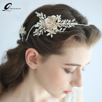

New Bridal Baroque Crown Special Asymmetry Wedding Tiara Headwear Pure Handmade Hair Ornaments Wedding Dress Accessories