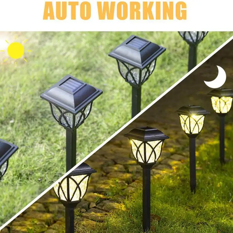 

2Pcs Solar LED Lamps Outdoor Waterproof Garden Light for Villa Yard Path Buried Lights Solar Garden Home Decoration Lawn Lamp
