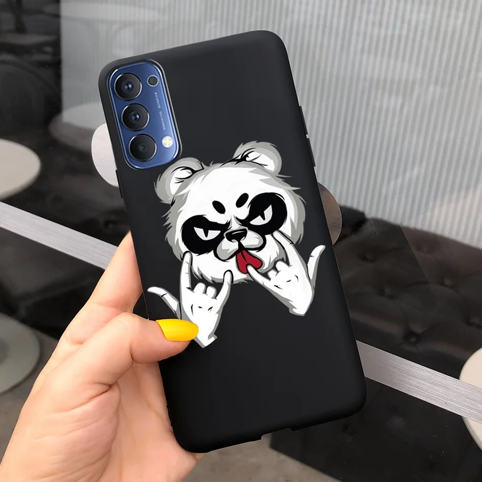 Cute Cartoon Case For OPPO Reno 4 5 Pro 5G Cover Silicone Soft TPU Back Protection Phone Case Fundas For Reno4 4G CPH2113 Bumper 