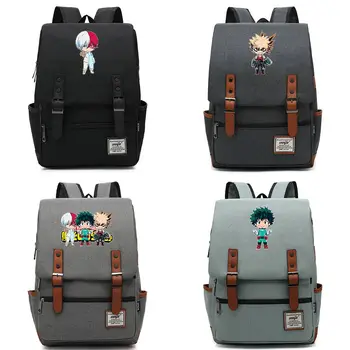 

2020 Fashion Cartoon Anime My Hero Buckle Children School bag Teenagers Student Schoolbags Women Bagpack Men Backpack