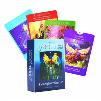 

78pcs Angel Tarot Cards Deck and Guidebook Full English Playing Cards Board Game Y4UB